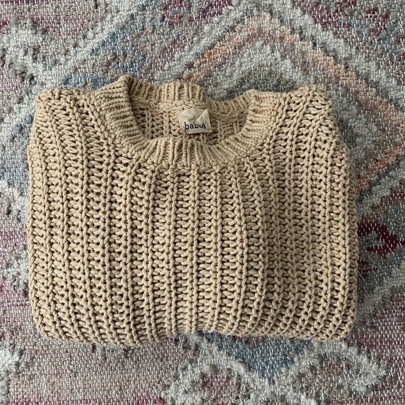 Babaa Sweaters - Babaa Cotton Jumper no18 in color Claypot (no longer available online)-one size